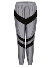 Load image into Gallery viewer, Women Tracksuits 2 Piece Set Reflective Zip Crop Top Pants Windbreaker Fashion Female Loose Glow Jacket Coat Trousers Plus Size